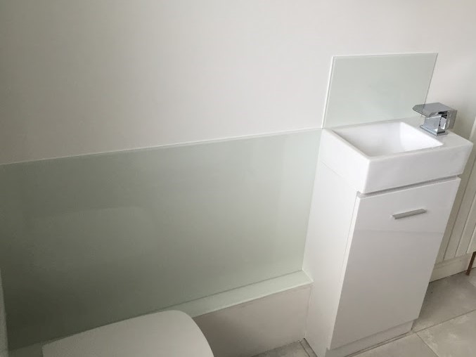 Coloured Glass Bathroom Splashbacks Bathrrom Sink - Small Bathroom Sink Splashback Ideas