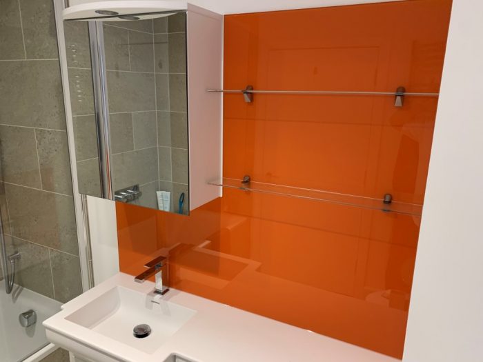 Coloured Glass Bathroom Splashbacks Bathrrom sink splashbacks