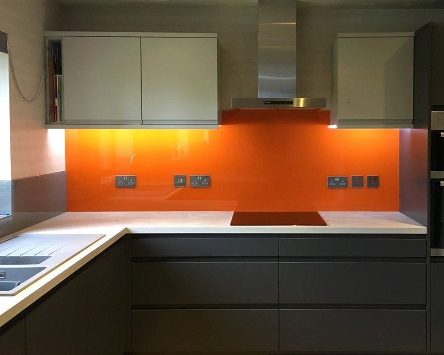 Orange Kitchen Splashback